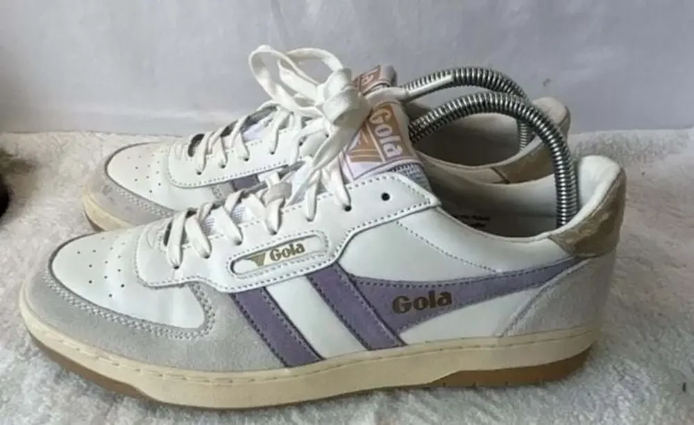 Gola‎ Hawk CLB336 Sneakers in White/Lavender/Gold